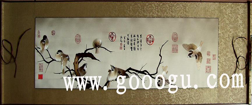 蘇繡畫 手工刺繡畫 中國(guó)傳統(tǒng)禮品