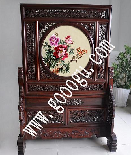 榮華富貴牡丹，居家玄關(guān)，雙面繡擺件，蘇州刺繡