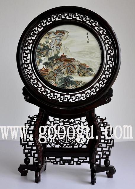 山水高檔雙面繡，高級(jí)蘇州雙面繡，風(fēng)景刺繡精品